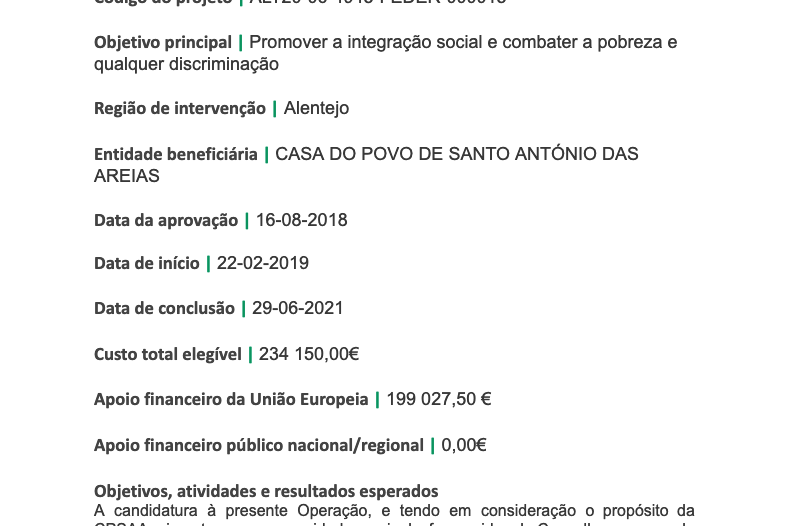 Recuperação dos edifícios do Bairro da Avenida 25 de Abril, situados no aglomerado urbano de Santo António das Areias